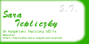 sara tepliczky business card